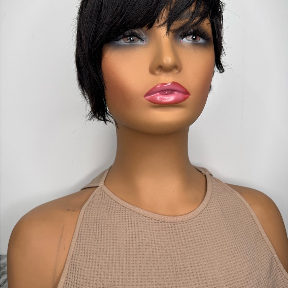 Edgy, Stylish Black Human Hair  Women's Wig! - Picture 6 of 10